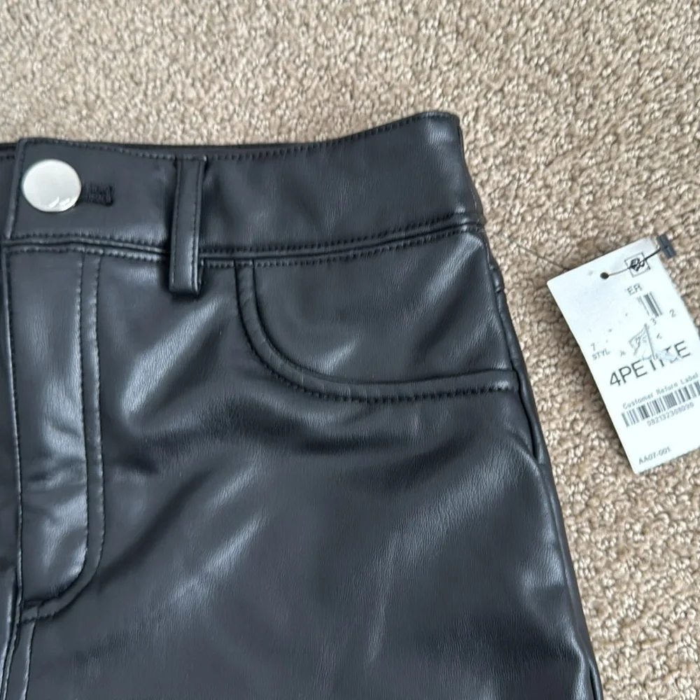 462M NWT INC International Concepts Women's Faux-Leather Skinny Pants - Size: 4P